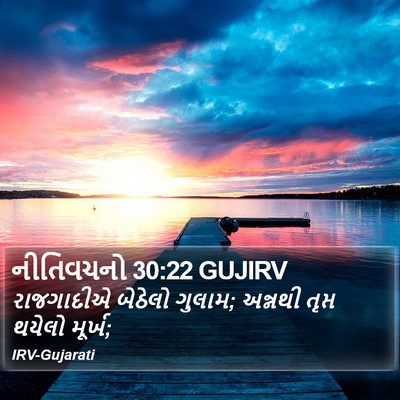 નીતિવચનો 30:22 GUJIRV Bible Verse Image