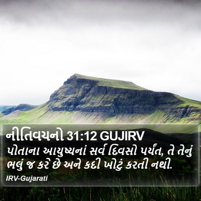 નીતિવચનો 31:12 GUJIRV Bible Verse Image