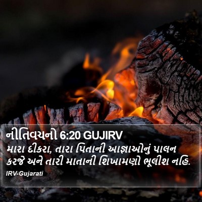 નીતિવચનો 6:20 GUJIRV Bible Verse Image