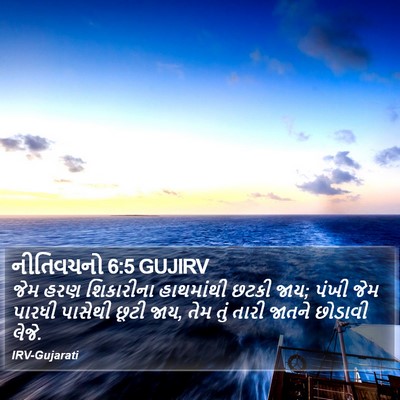 નીતિવચનો 6:5 GUJIRV Bible Verse Image