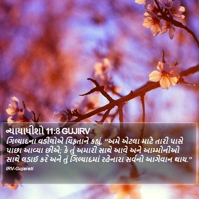 ન્યાયાધીશો 11:8 GUJIRV Bible Verse Image