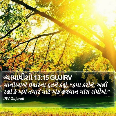 ન્યાયાધીશો 13:15 GUJIRV Bible Verse Image