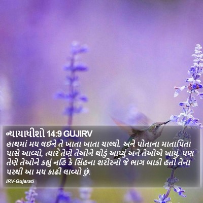 ન્યાયાધીશો 14:9 GUJIRV Bible Verse Image