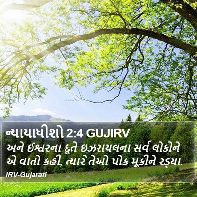 ન્યાયાધીશો 2:4 GUJIRV Bible Verse Image