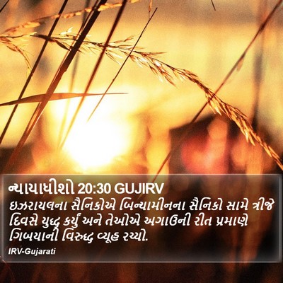 ન્યાયાધીશો 20:30 GUJIRV Bible Verse Image