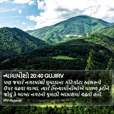 ન્યાયાધીશો 20:40 GUJIRV Bible Verse Image