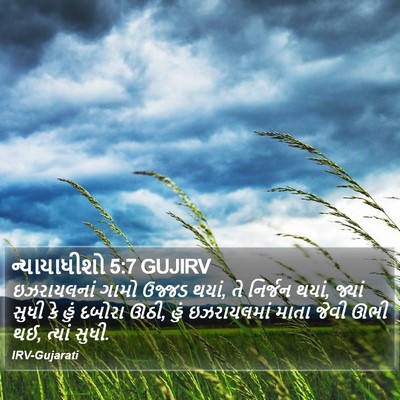 ન્યાયાધીશો 5:7 GUJIRV Bible Verse Image