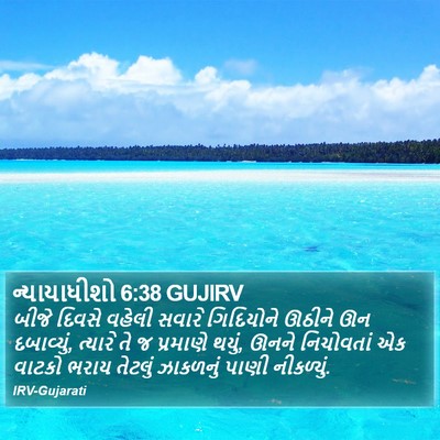 ન્યાયાધીશો 6:38 GUJIRV Bible Verse Image