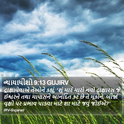 ન્યાયાધીશો 9:13 GUJIRV Bible Verse Image