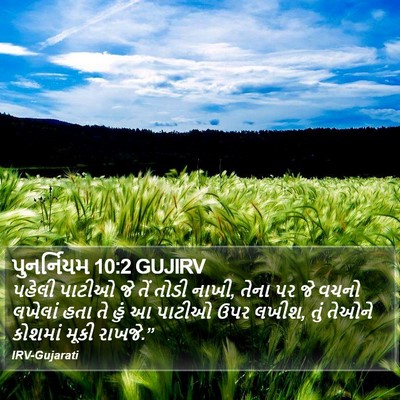 પુનર્નિયમ 10:2 GUJIRV Bible Verse Image