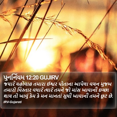 પુનર્નિયમ 12:20 GUJIRV Bible Verse Image