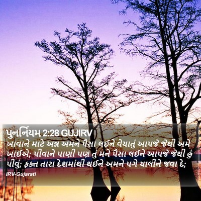 પુનર્નિયમ 2:28 GUJIRV Bible Verse Image