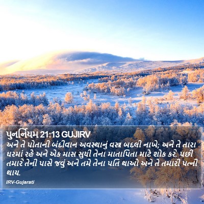 પુનર્નિયમ 21:13 GUJIRV Bible Verse Image