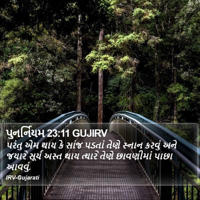 પુનર્નિયમ 23:11 GUJIRV Bible Verse Image