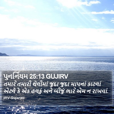 પુનર્નિયમ 25:13 GUJIRV Bible Verse Image