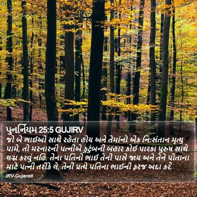 પુનર્નિયમ 25:5 GUJIRV Bible Verse Image