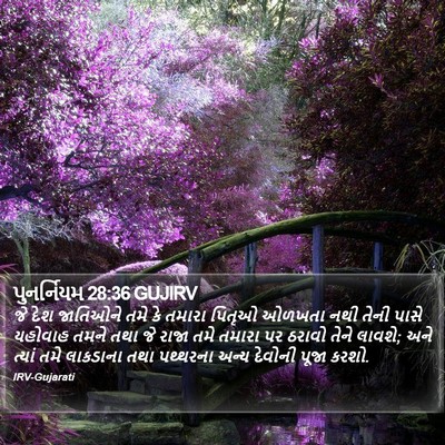 પુનર્નિયમ 28:36 GUJIRV Bible Verse Image