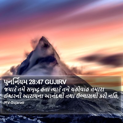 પુનર્નિયમ 28:47 GUJIRV Bible Verse Image