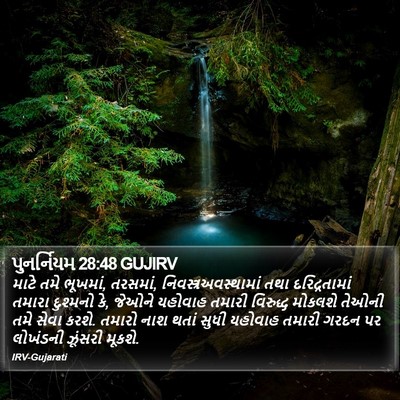 પુનર્નિયમ 28:48 GUJIRV Bible Verse Image