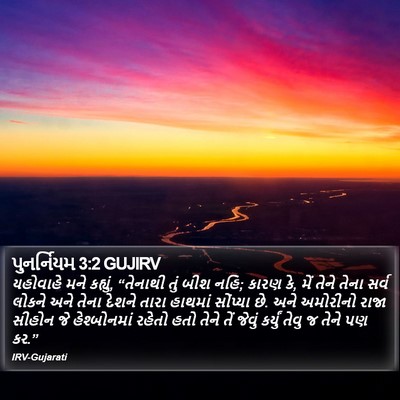 પુનર્નિયમ 3:2 GUJIRV Bible Verse Image