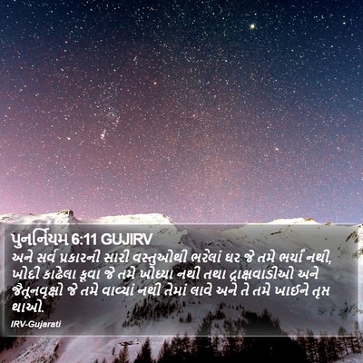 પુનર્નિયમ 6:11 GUJIRV Bible Verse Image