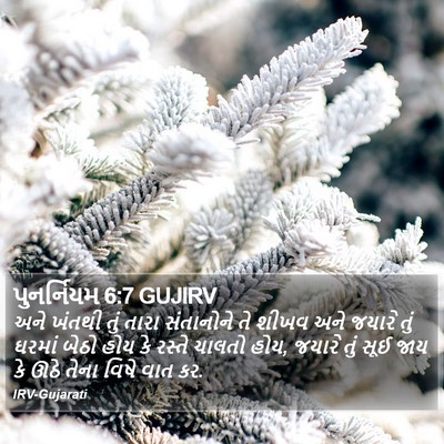 પુનર્નિયમ 6:7 GUJIRV Bible Verse Image