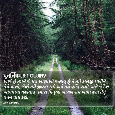 પુનર્નિયમ 8:1 GUJIRV Bible Verse Image