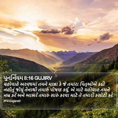 પુનર્નિયમ 8:16 GUJIRV Bible Verse Image
