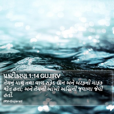 પ્રકટીકરણ 1:14 GUJIRV Bible Verse Image