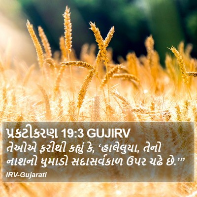 પ્રકટીકરણ 19:3 GUJIRV Bible Verse Image
