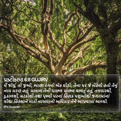 પ્રકટીકરણ 6:8 GUJIRV Bible Verse Image