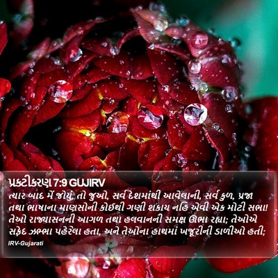 પ્રકટીકરણ 7:9 GUJIRV Bible Verse Image