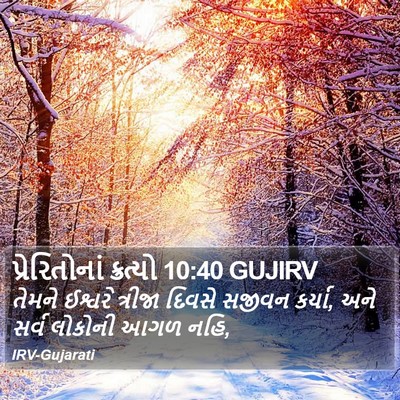 પ્રેરિતોનાં ક્રત્યો 10:40 GUJIRV Bible Verse Image