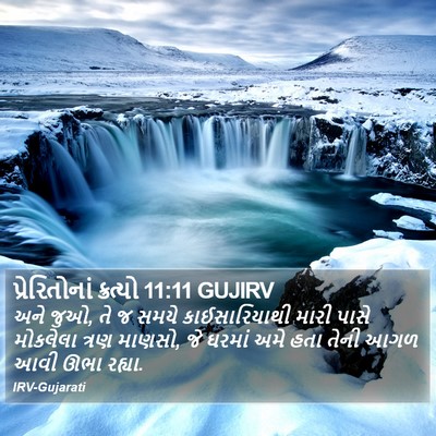 પ્રેરિતોનાં ક્રત્યો 11:11 GUJIRV Bible Verse Image