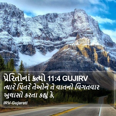પ્રેરિતોનાં ક્રત્યો 11:4 GUJIRV Bible Verse Image