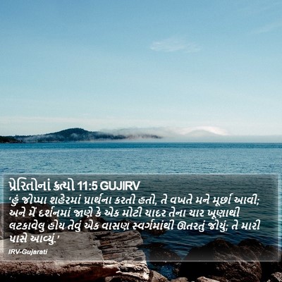 પ્રેરિતોનાં ક્રત્યો 11:5 GUJIRV Bible Verse Image