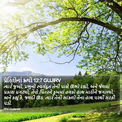 પ્રેરિતોનાં ક્રત્યો 12:7 GUJIRV Bible Verse Image
