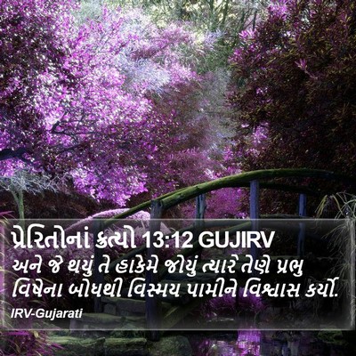 પ્રેરિતોનાં ક્રત્યો 13:12 GUJIRV Bible Verse Image