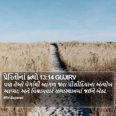 પ્રેરિતોનાં ક્રત્યો 13:14 GUJIRV Bible Verse Image