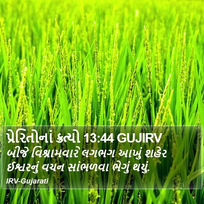 પ્રેરિતોનાં ક્રત્યો 13:44 GUJIRV Bible Verse Image