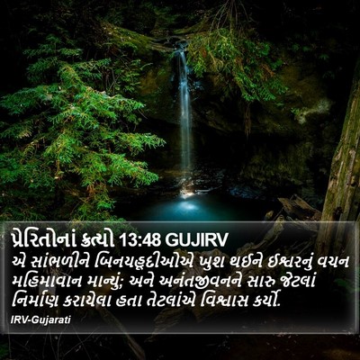 પ્રેરિતોનાં ક્રત્યો 13:48 GUJIRV Bible Verse Image
