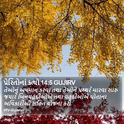 પ્રેરિતોનાં ક્રત્યો 14:5 GUJIRV Bible Verse Image