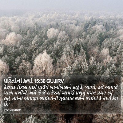 પ્રેરિતોનાં ક્રત્યો 15:36 GUJIRV Bible Verse Image