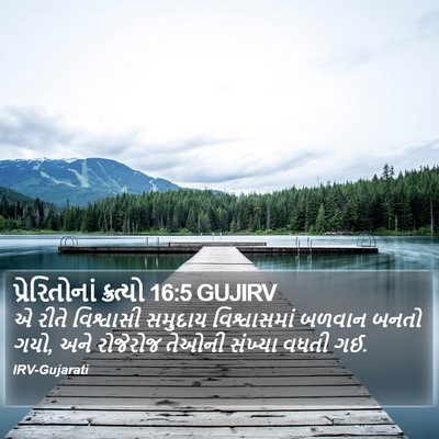 પ્રેરિતોનાં ક્રત્યો 16:5 GUJIRV Bible Verse Image