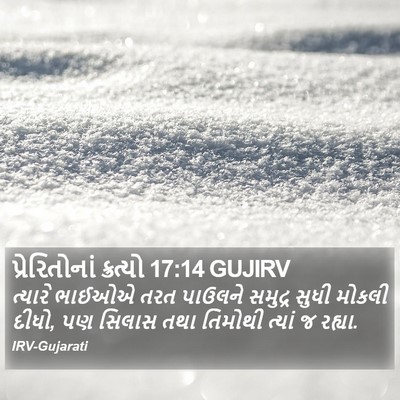 પ્રેરિતોનાં ક્રત્યો 17:14 GUJIRV Bible Verse Image