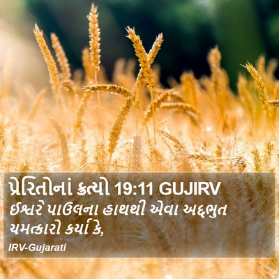 પ્રેરિતોનાં ક્રત્યો 19:11 GUJIRV Bible Verse Image