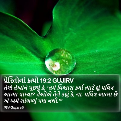 પ્રેરિતોનાં ક્રત્યો 19:2 GUJIRV Bible Verse Image