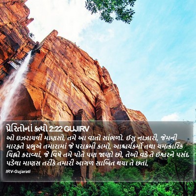 પ્રેરિતોનાં ક્રત્યો 2:22 GUJIRV Bible Verse Image