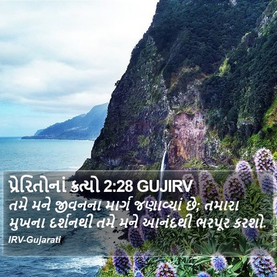 પ્રેરિતોનાં ક્રત્યો 2:28 GUJIRV Bible Verse Image