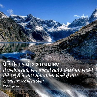 પ્રેરિતોનાં ક્રત્યો 2:30 GUJIRV Bible Verse Image